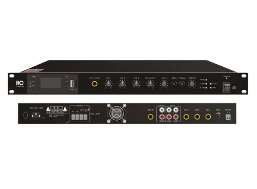 T-120DTB Digital Mixer Amplifier with MP3/Tuner/Bluetooth (Phone Jack Mic Input)