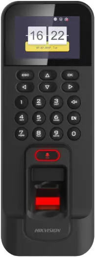 [HIKVISION] K1T804A Pro Series Fingerprint Terminal, 2.4" LCD Display, 3000 Fingerprints /3000 Cards / 100000 Events Storage, TCP/TP & Wi-Fi, RS-485, Alarm Input & Output, Black