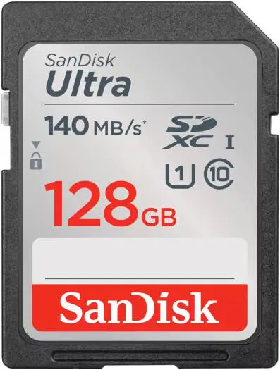 SDSDUNB-128G-GN6IN I SanDisk Ultra SDHC Memory Card, 128GB Capacity, Up to 140MB/s Sequential Write Performance, UHS Speed Class 10
